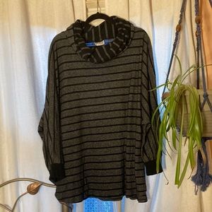 Soft gray cowl neck tunic